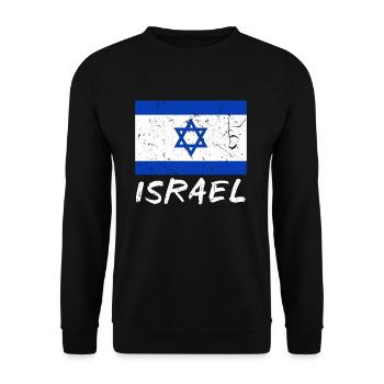 Israel - Unisex Pullover - Schwarz - Vorne - Alina (178cm) & Michal (187cm)
