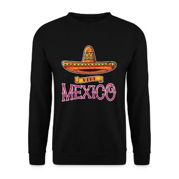 Mexiko Sombrero - Unisex Pullover - Schwarz - Vorne - Alina (178cm) & Michal (187cm)