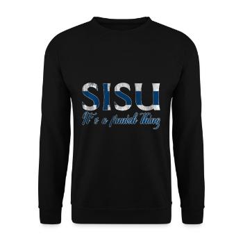 Finland Fin Sisu - Sweat-shirt Unisexe - noir - Devant - Alina (178cm) & Michal (187cm)