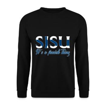 Finland - Unisex Sweatshirt - black - Front - Alina (178cm) & Michal (187cm)