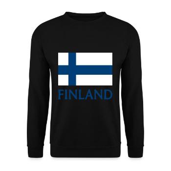 Finland flag - Unisex Sweatshirt - black - Front - Alina (178cm) & Michal (187cm)