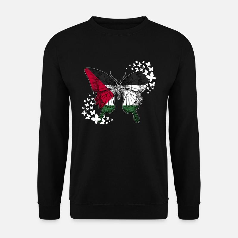 Palestine butterfly - Unisex Sweatshirt - black