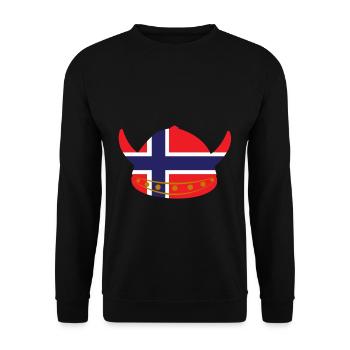 Wikinger Norwegen Flagge - Unisex Pullover - Schwarz - Vorne - Alina (178cm) & Michal (187cm)