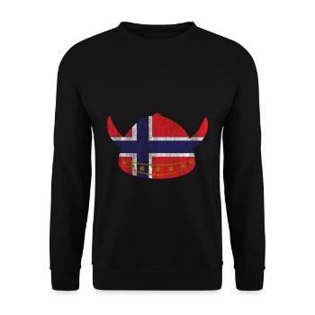 Norwegen Wikinger - Unisex Pullover - Schwarz - Vorne - Alina (178cm) & Michal (187cm)