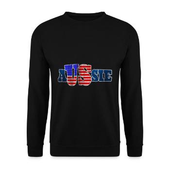 Australien Amerika - Unisex Pullover - Schwarz - Vorne - Alina (178cm) & Michal (187cm)