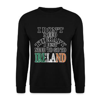 Ireland Therapy - Unisex Sweatshirt - black - Front - Alina (178cm) & Michal (187cm)