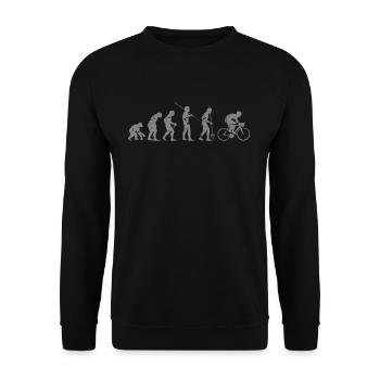 Bike driving evolution - Unisex Sweatshirt - black - Front - Alina (178cm) & Michal (187cm)