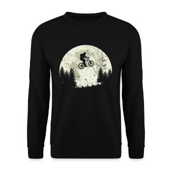 Lune conduite de vélo - Sweat-shirt Unisexe - noir - Devant - Alina (178cm) & Michal (187cm)