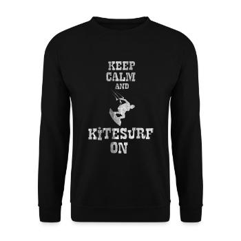 Kitesurfing relaxation - Unisex Sweatshirt - black - Front - Alina (178cm) & Michal (187cm)