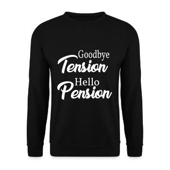 Ruhestand Pensionierung - Unisex Pullover - Schwarz - Vorne - Alina (178cm) & Michal (187cm)