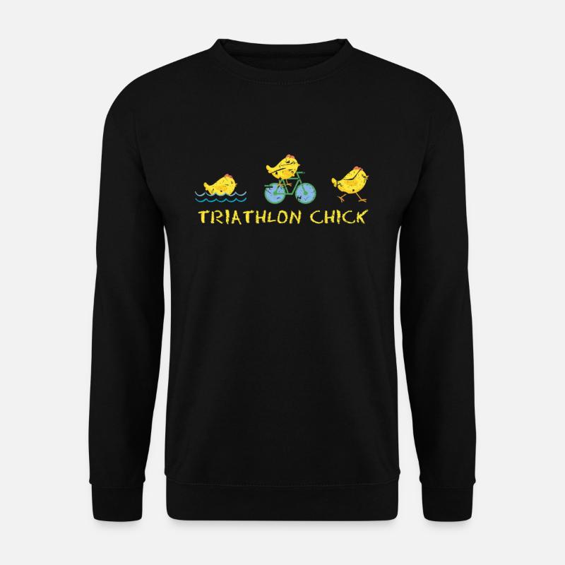 Triathlon Hühner - Unisex Pullover - Schwarz