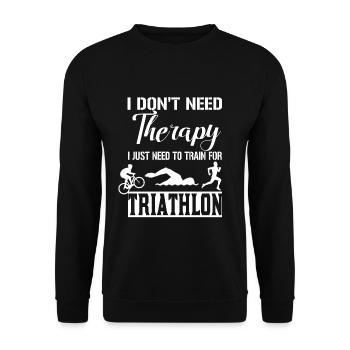 Triathlon therapy - Unisex Sweatshirt - black - Front - Alina (178cm) & Michal (187cm)
