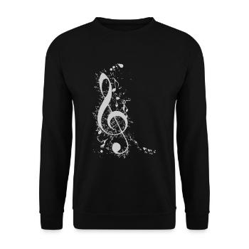 Music clef icon - Unisex Sweatshirt - black - Front - Alina (178cm) & Michal (187cm)