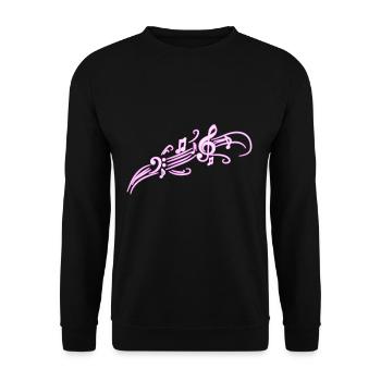 music - Unisex Sweatshirt - black - Front - Alina (178cm) & Michal (187cm)