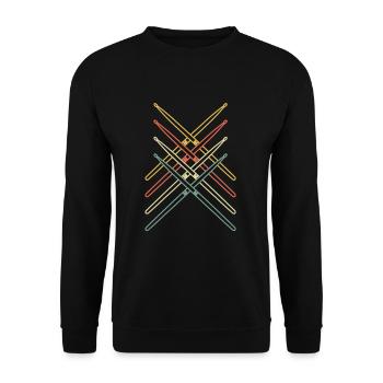 Drum Drumsticks Batteur - Sweat-shirt Unisexe - noir - Devant - Alina (178cm) & Michal (187cm)