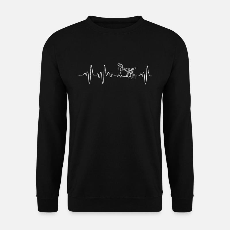 Schlagzeug Herzschlag - Unisex Pullover - Schwarz