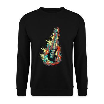 Guitare Rock'n'Roll - Sweat-shirt Unisexe - noir - Devant - Alina (178cm) & Michal (187cm)