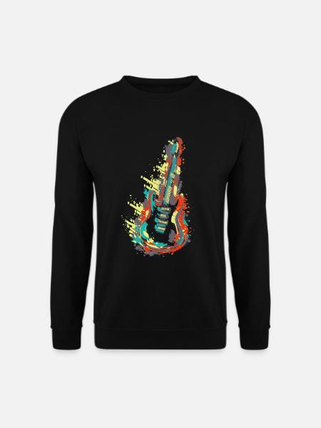 Gitarre Rock'n'Roll - Unisex Pullover - Schwarz