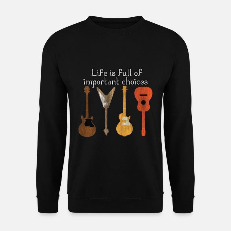 Gitarre E-Gitarre - Unisex Pullover - Schwarz