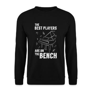 Musician Piano Classical - Unisex Sweatshirt - black - Front - Alina (178cm) & Michal (187cm)