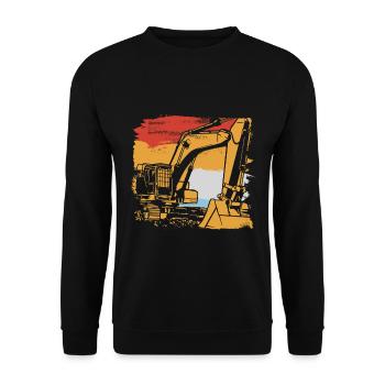Excavator shovel - Unisex Sweatshirt - black - Front - Alina (178cm) & Michal (187cm)