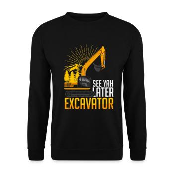 pelleteuse - Sweat-shirt Unisexe - noir - Devant - Alina (178cm) & Michal (187cm)