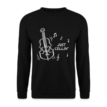 Violoncelle joueur - Sweat-shirt Unisexe - noir - Devant - Alina (178cm) & Michal (187cm)