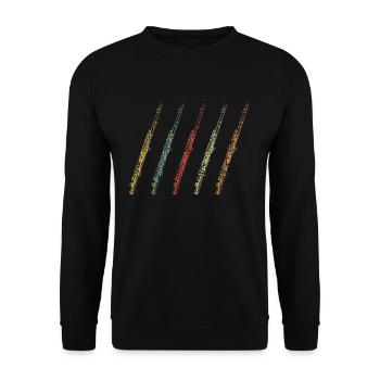 Flute - Unisex Sweatshirt - black - Front - Alina (178cm) & Michal (187cm)