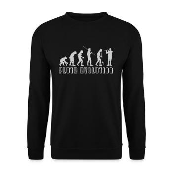Evolution de la flûte - Sweat-shirt Unisexe - noir - Devant - Alina (178cm) & Michal (187cm)