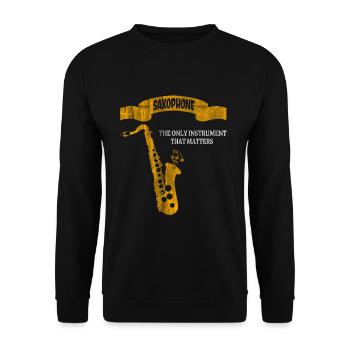 Saxophone music - Unisex Sweatshirt - black - Front - Alina (178cm) & Michal (187cm)