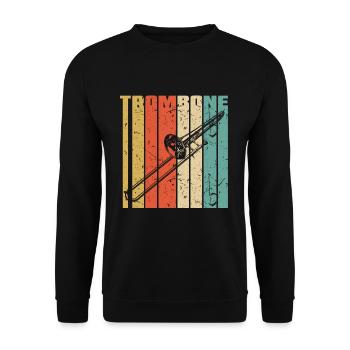 Posaune Trompete - Unisex Pullover - Schwarz - Vorne - Alina (178cm) & Michal (187cm)