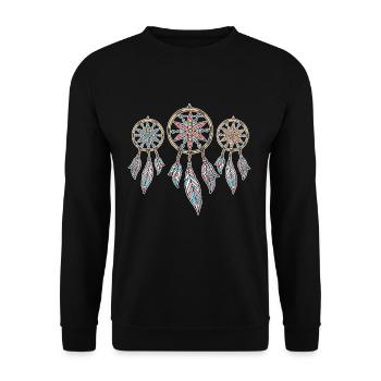 Traumfänger - Unisex Pullover - Schwarz - Vorne - Alina (178cm) & Michal (187cm)