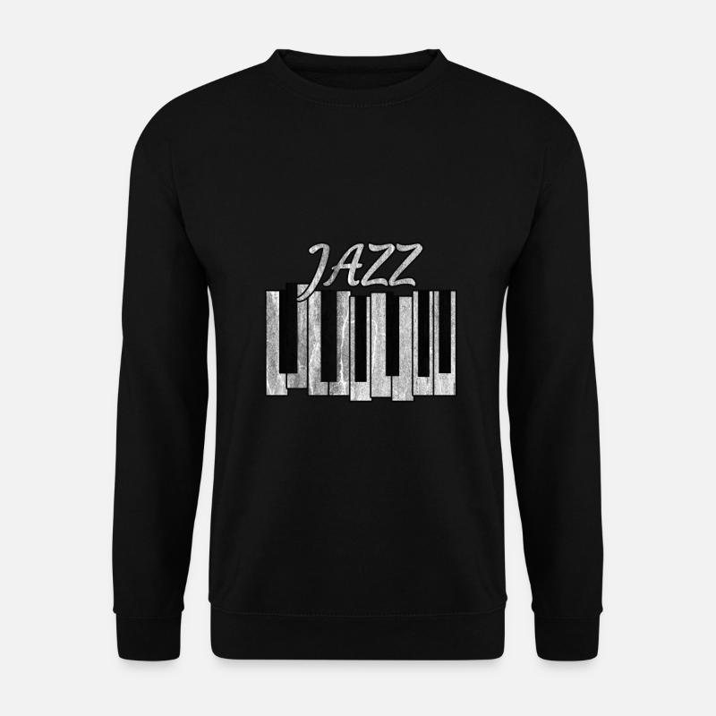 Jazz Klavier - Unisex Pullover - Schwarz