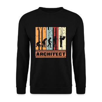Evolution Architektur - Unisex Pullover - Schwarz - Vorne - Alina (178cm) & Michal (187cm)