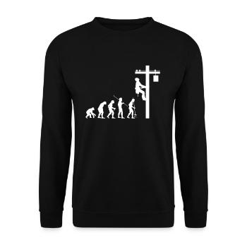 Électricien évolution - Sweat-shirt Unisexe - noir - Devant - Alina (178cm) & Michal (187cm)