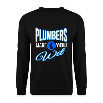 Klempner - Unisex Pullover - Schwarz - Vorne - Alina (178cm) & Michal (187cm)