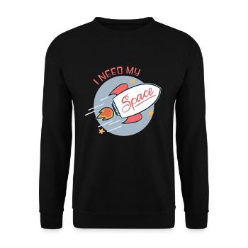 Space rocket - Unisex Sweatshirt - black - Front - Alina (178cm) & Michal (187cm)