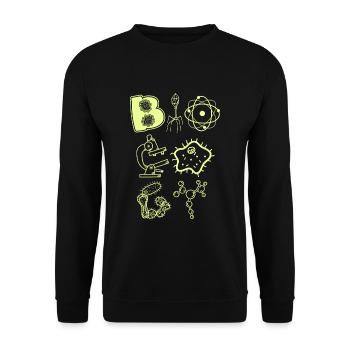 Biologie - Unisex Pullover - Schwarz - Vorne - Alina (178cm) & Michal (187cm)
