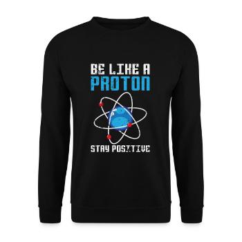 Chimie Proton Positif - Sweat-shirt Unisexe - noir - Devant - Alina (178cm) & Michal (187cm)