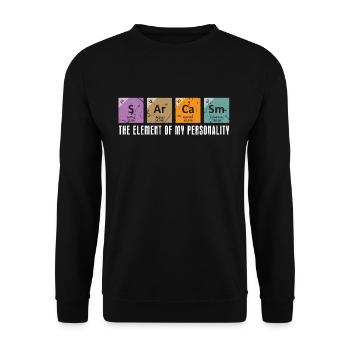 Chimie Sarcasme - Sweat-shirt Unisexe - noir - Devant - Alina (178cm) & Michal (187cm)
