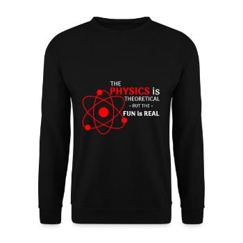 Physics fun - Unisex Sweatshirt - black - Front - Alina (178cm) & Michal (187cm)