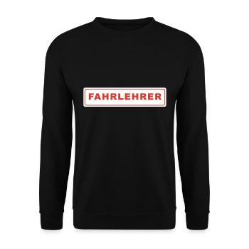 FAHRLEHRER - Unisex Pullover - Schwarz - Vorne - Alina (178cm) & Michal (187cm)