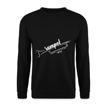 Trumpet wind instrument - Unisex Sweatshirt - black - Front - Alina (178cm) & Michal (187cm)