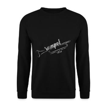 Trompete Trompeter - Unisex Pullover - Schwarz - Vorne - Alina (178cm) & Michal (187cm)