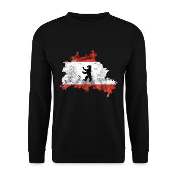 Berlin - Unisex Pullover - Schwarz - Vorne - Alina (178cm) & Michal (187cm)