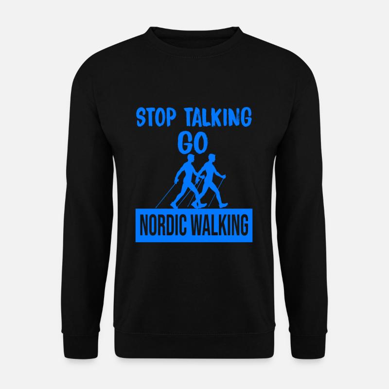 Nordic Walking Quatschen - Unisex Pullover - Schwarz