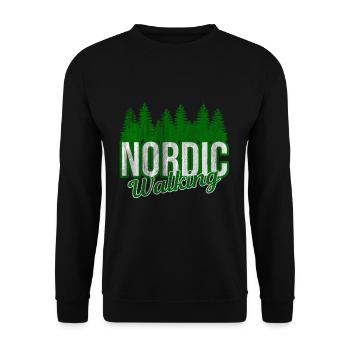 Marche nordique - Sweat-shirt Unisexe - noir - Devant - Alina (178cm) & Michal (187cm)