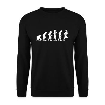 Jogging evolution - Unisex Sweatshirt - black - Front - Alina (178cm) & Michal (187cm)