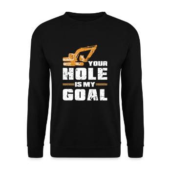 Excavator shovel - Unisex Sweatshirt - black - Front - Alina (178cm) & Michal (187cm)