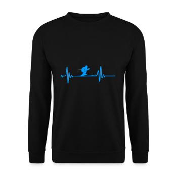 Coeur de ski - Sweat-shirt Unisexe - noir - Devant - Alina (178cm) & Michal (187cm)